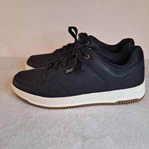 Bass Men's Faux Leather Sneakers Black Size 11 Lace Up Low Top